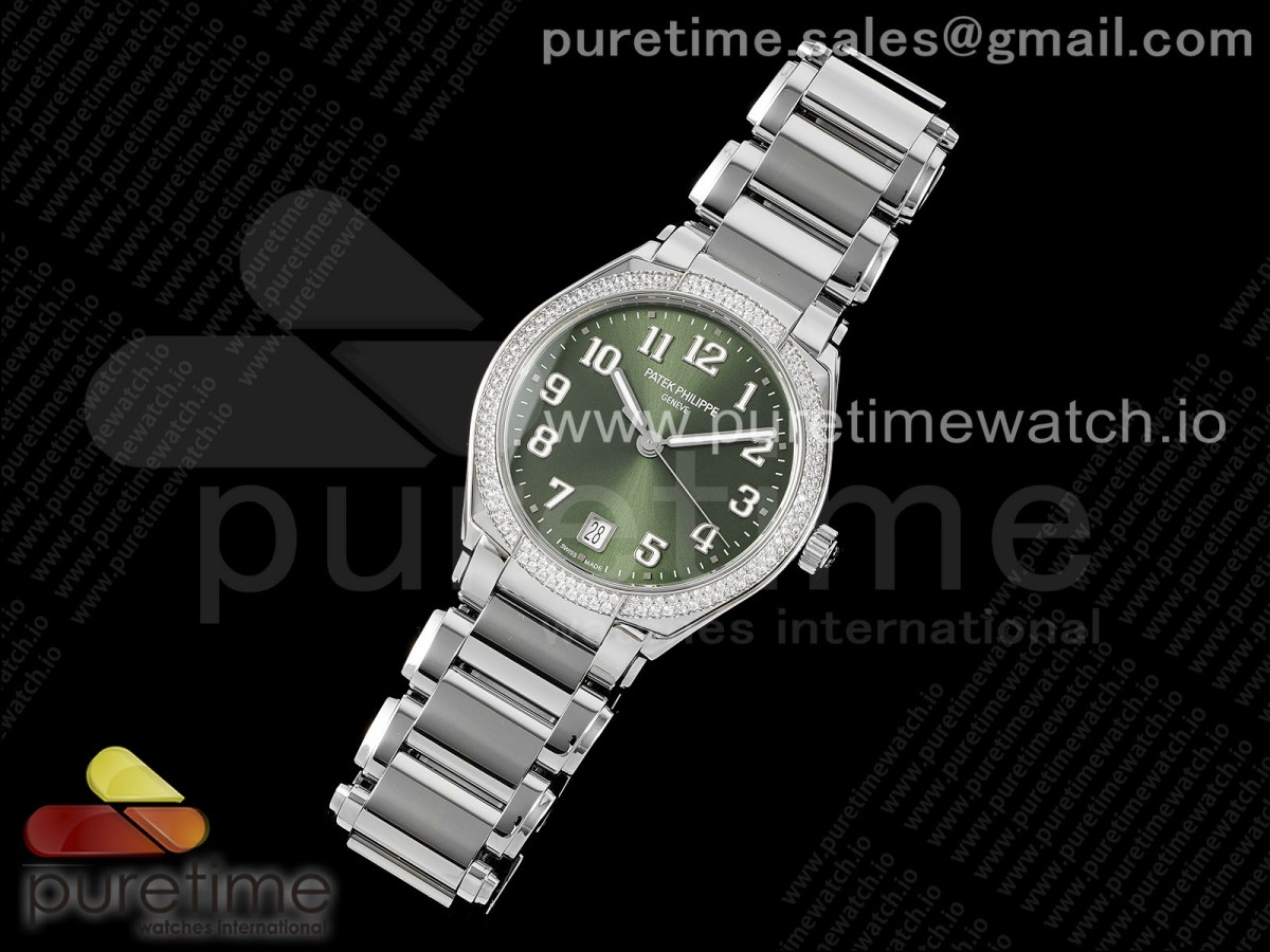 Twenty~4 7300/1200A SS PPF Grünes Zifferblatt auf SS-Armband 324CS