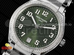 Twenty~4 7300/1200A SS PPF 1:1 Best Edition Green Dial on SS Bracelet 324CS