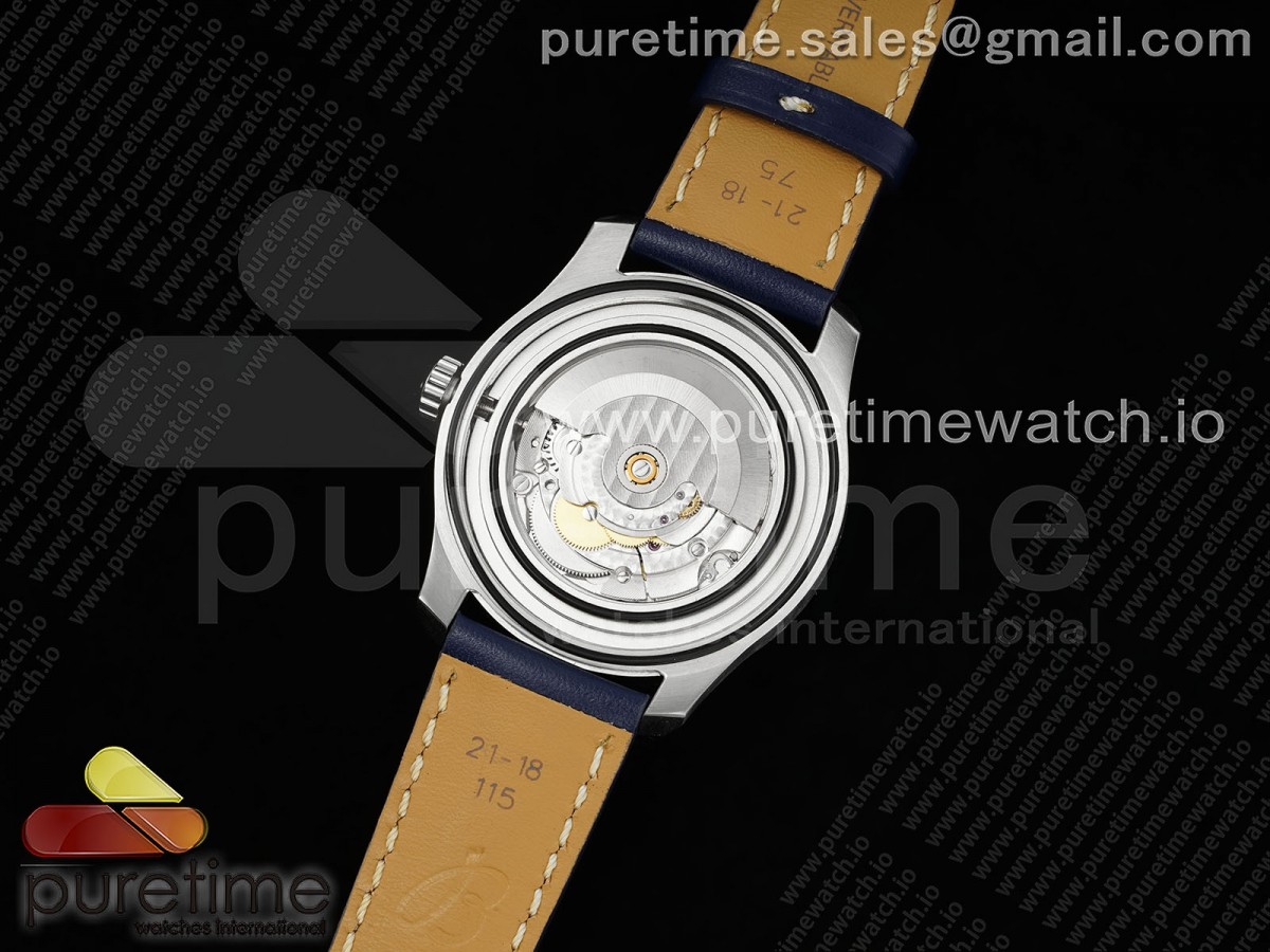 Navitimer 8 Automatic 41mm SS TF 1:1 Best Edition Blue Dial on Blue Leather Strap A2824 - Image 11