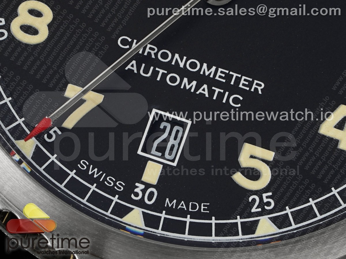Navitimer 8 Automatic 41mm SS TF 1:1 Best Edition Black Dial on Black Leather Strap A2824 - Image 6
