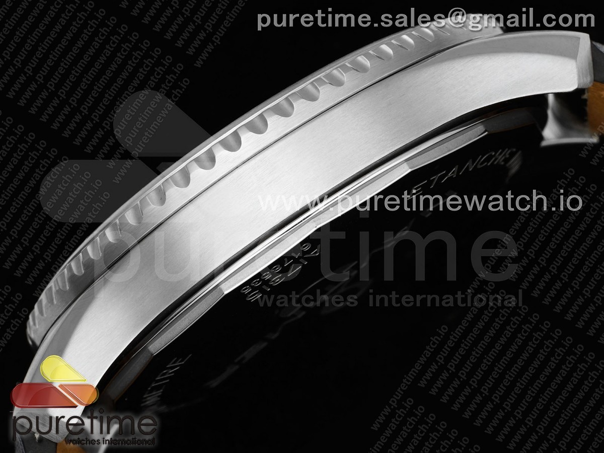 Navitimer 8 Automatic 41mm SS TF 1:1 Best Edition Black Dial on Black Leather Strap A2824 - Image 8