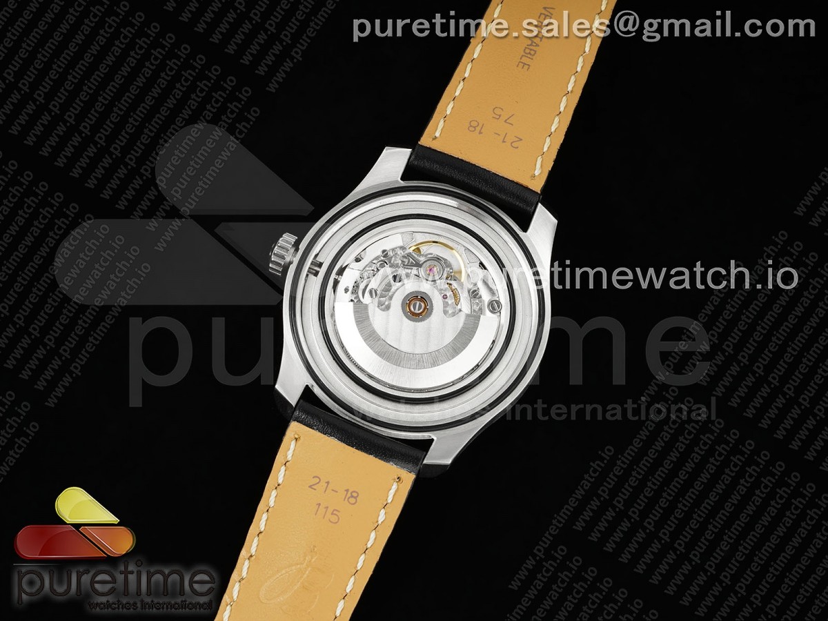 Navitimer 8 Automatic 41mm SS TF 1:1 Best Edition Black Dial on Black Leather Strap A2824 - Image 13