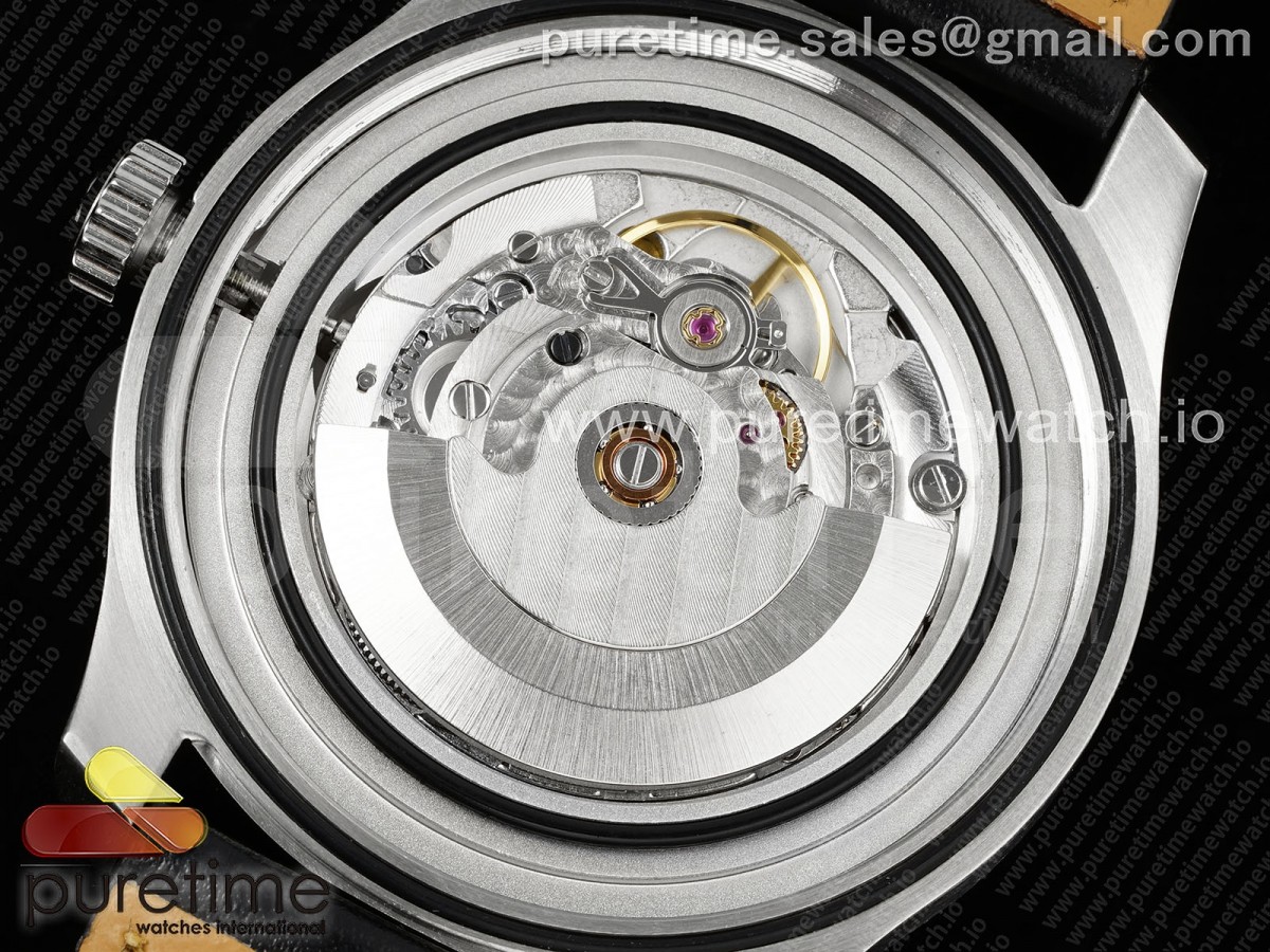 Navitimer 8 Automatic 41mm SS TF 1:1 Best Edition Black Dial on Black Leather Strap A2824 - Image 25