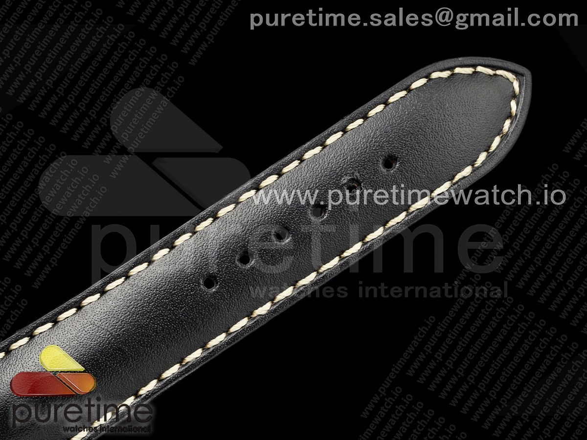 Navitimer 8 Automatic 41mm SS TF 1:1 Best Edition Black Dial on Black Leather Strap A2824 - Image 22