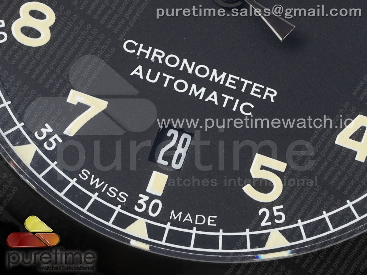 Navitimer 8 Automatic 41mm PVD TF 1:1 Best Edition Black Dial on Black Leather Strap A2824 - Image 4
