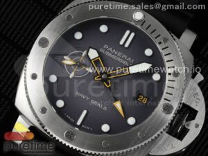 PAM1323 Y 44mm Submersible VSF 1:1 Best Edition Gray Dial on Rubber Strap P.9011 Clone