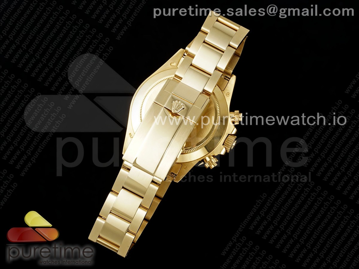 Daytona 116508 QF 1:1 Best Edition Black/YG Dial on YG Bracelet SH4130 V3 (Gain Weight) - Image 14