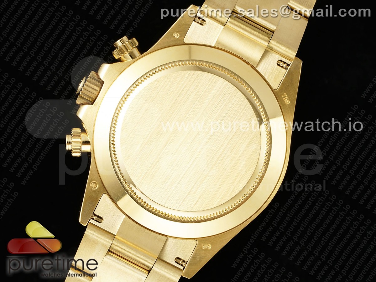 Daytona 116508 QF 1:1 Best Edition Black/YG Dial on YG Bracelet SH4130 V3 (Gain Weight) - Image 16