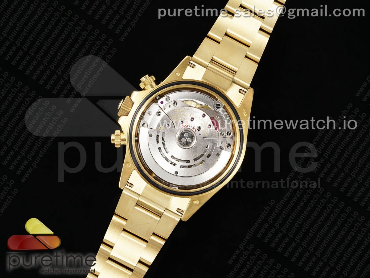 Daytona 116508 QF 1:1 Best Edition Black/YG Dial on YG Bracelet SH4130 V3 (Gain Weight) - Image 17