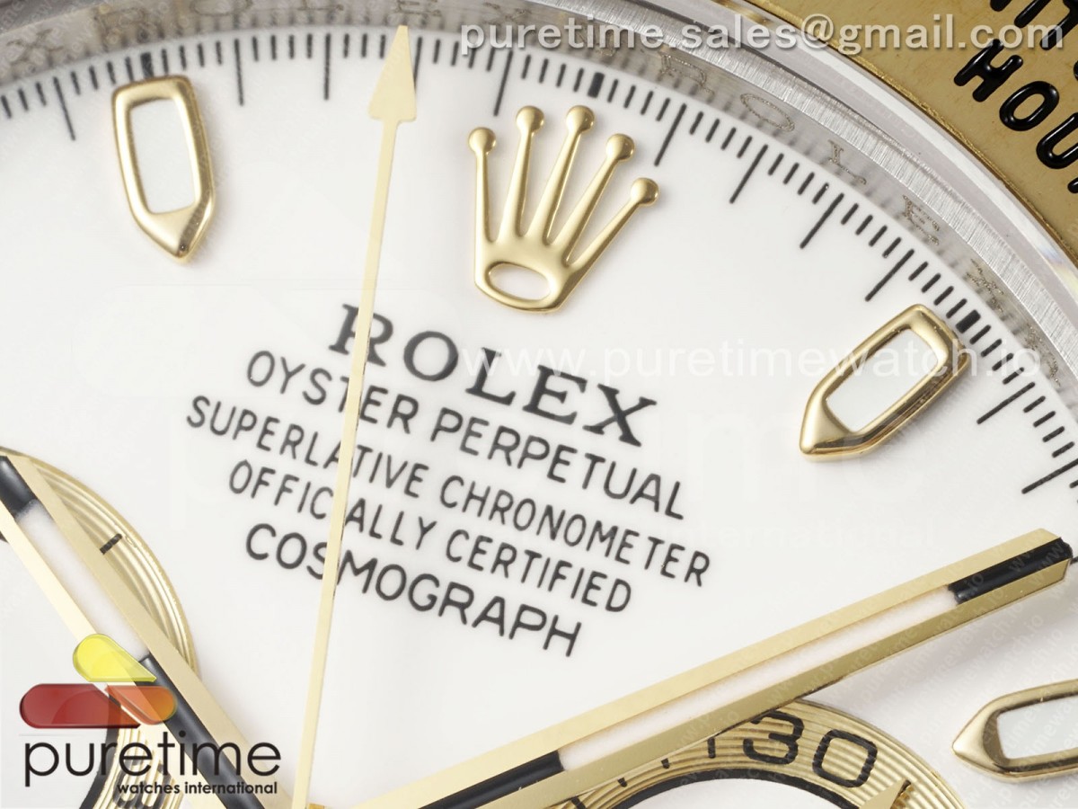 Daytona 116503 QF Cadran blanc sur Bracelet SS/YG SH4130 V3 (poids de la compote) – Image 3
