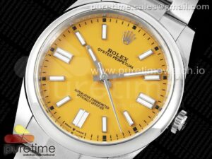 Oyster Perpetual 124300 41mm Clean 1:1 Best Edition 904L Steel Yellow Dial VR3230