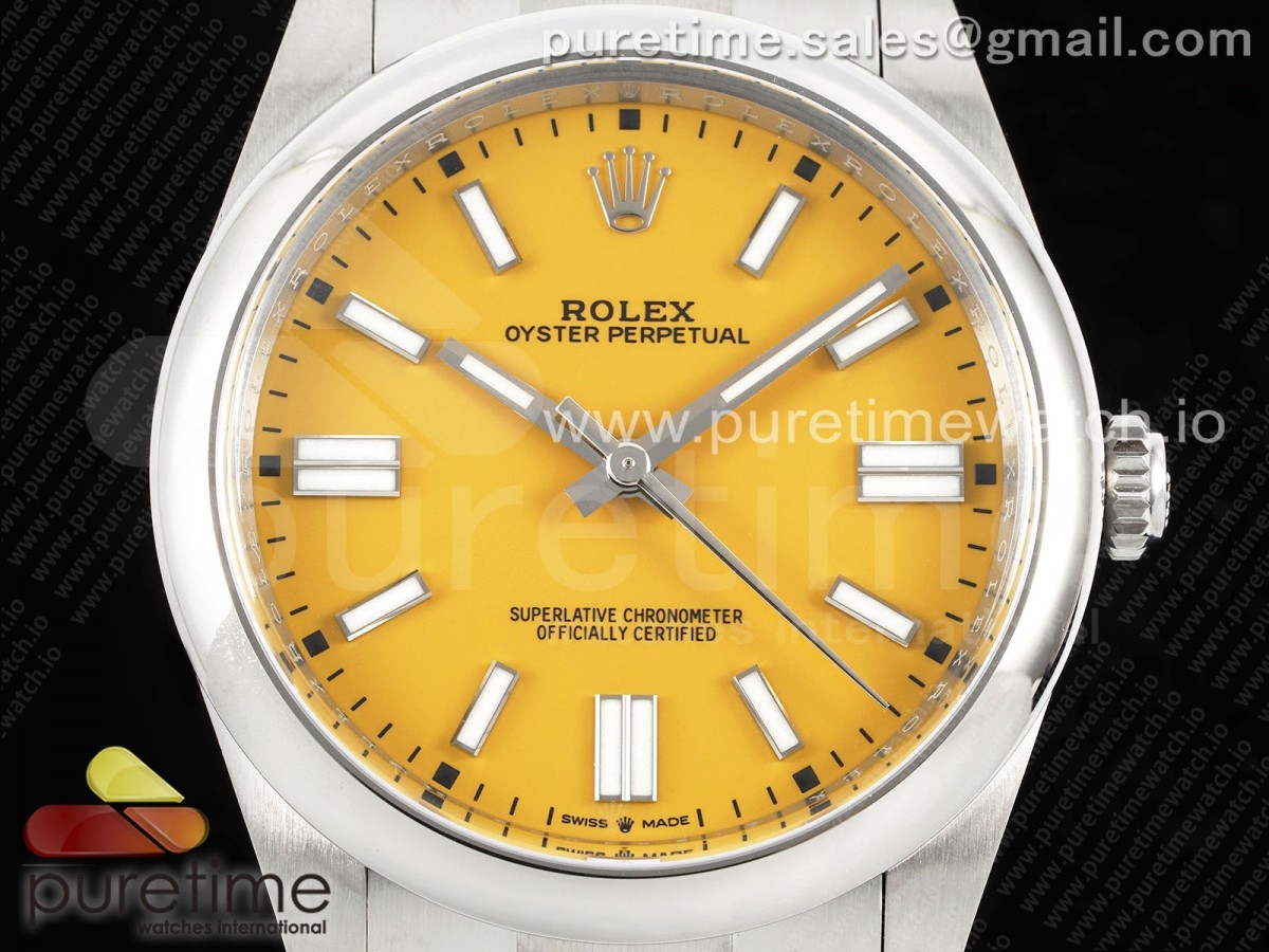 Oyster Perpetual 124300 41mm Clean 904L Acier Cadran jaune VR3230 – Image 10