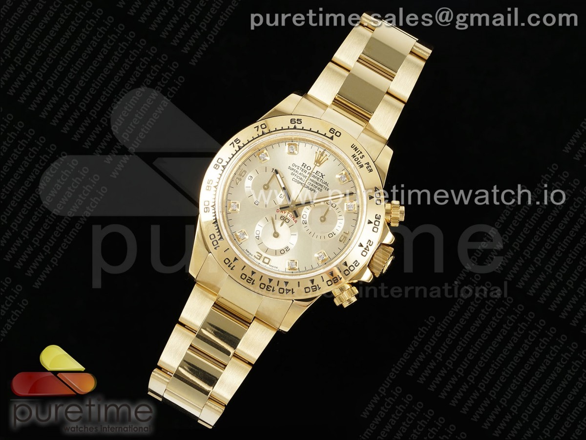 Daytona 116508 QF 1:1 Best Edition YG Diamonds Dial on YG Bracelet SH4130 V3 (Gain Weight) - Image 2