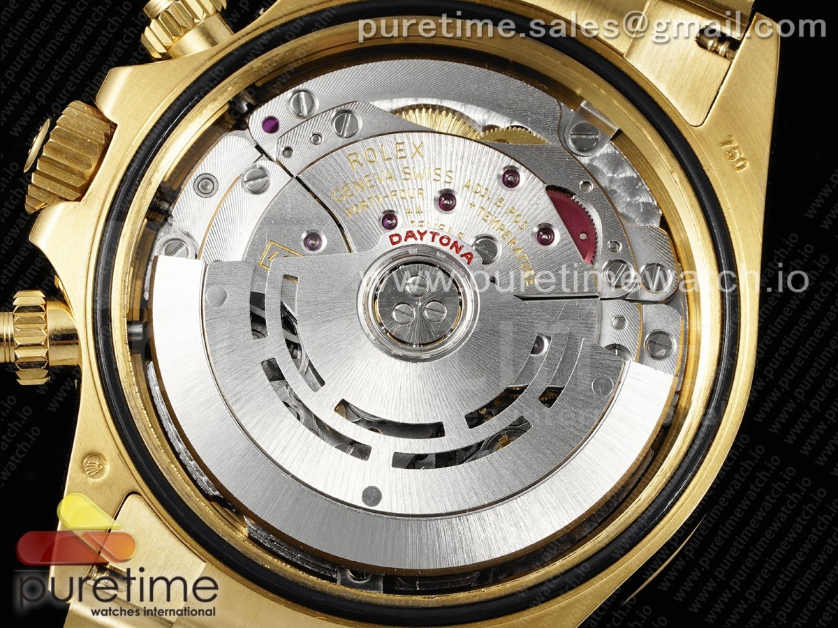 Daytona 116508 QF Cadran Diamants Noirs sur Bracelet en YG SH4130 V3 (Poids de Gain) – Image 32