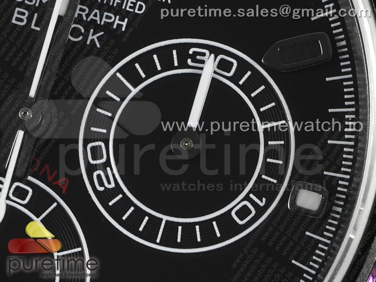 Daytona PVD Noob Best Edition Black Dial Purple Diamonds Bezel on PVD Bracelet SA4130 - Image 5