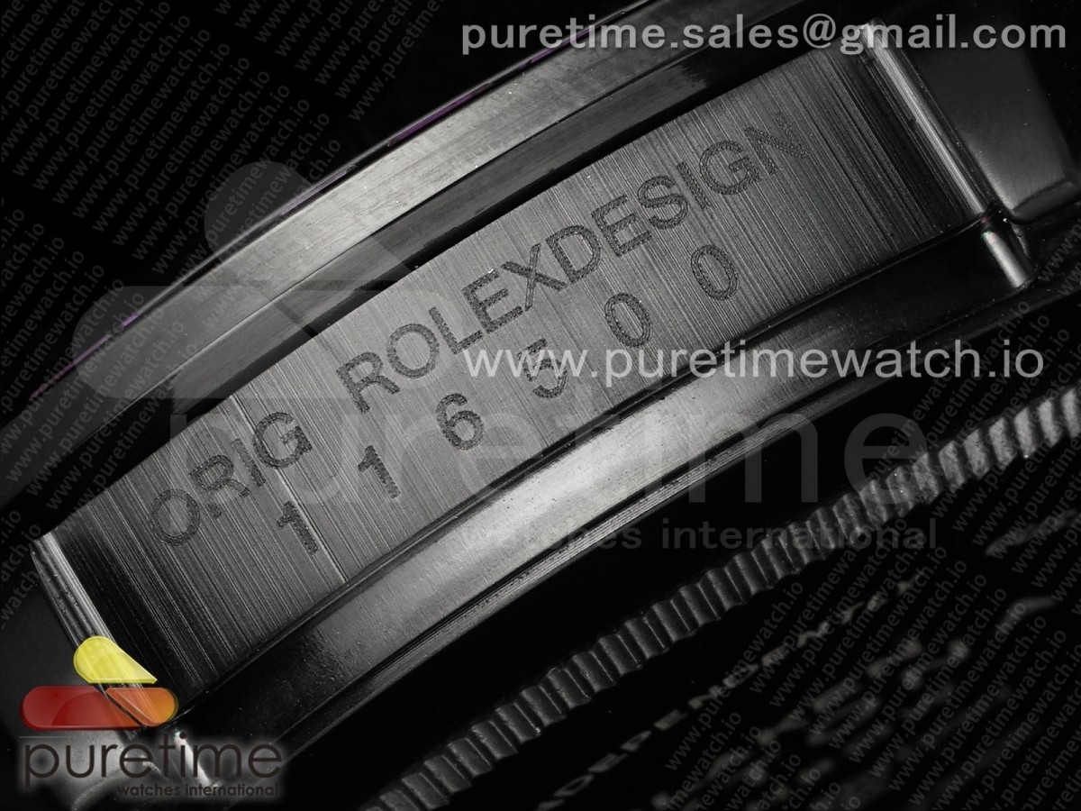 Daytona PVD Noob Best Edition Black Dial Purple Diamonds Bezel on PVD Bracelet SA4130 - Image 17