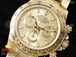 Daytona 116508 YG OMF Best Edition YG Dial on YG Bracelet A7750 (Slim Movement)