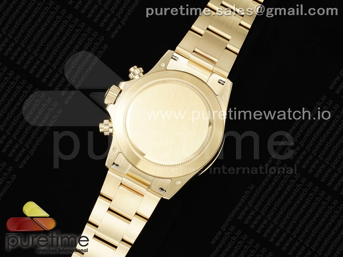 Daytona 116508 YG OMF Best Edition Blue Dial on YG Bracelet A7750 (Slim Movement) - Image 15