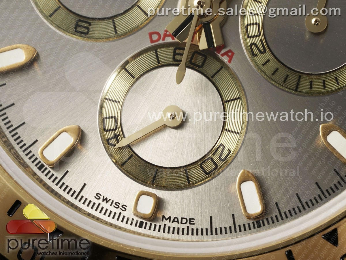 Daytona 116508 YG OMF Silber Zifferblatt auf YG Armband A7750 (Slim Bewegung) – Bild 4