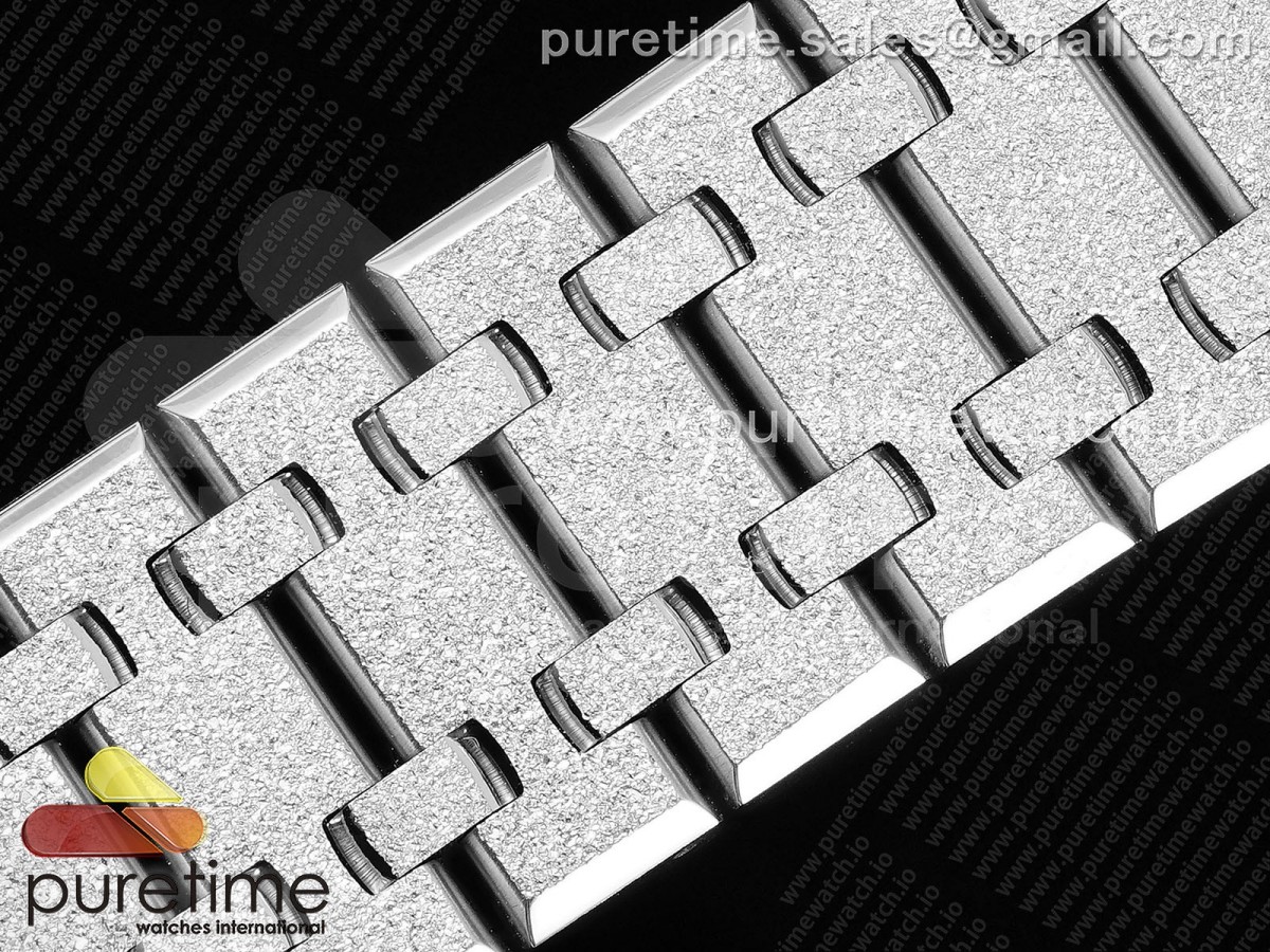 Royal Oak 41mm 15500 Frosted SS APSF 1:1 Best Edition Black Textured Dial on SS Bracelet SA4302 Super Clone - Image 26