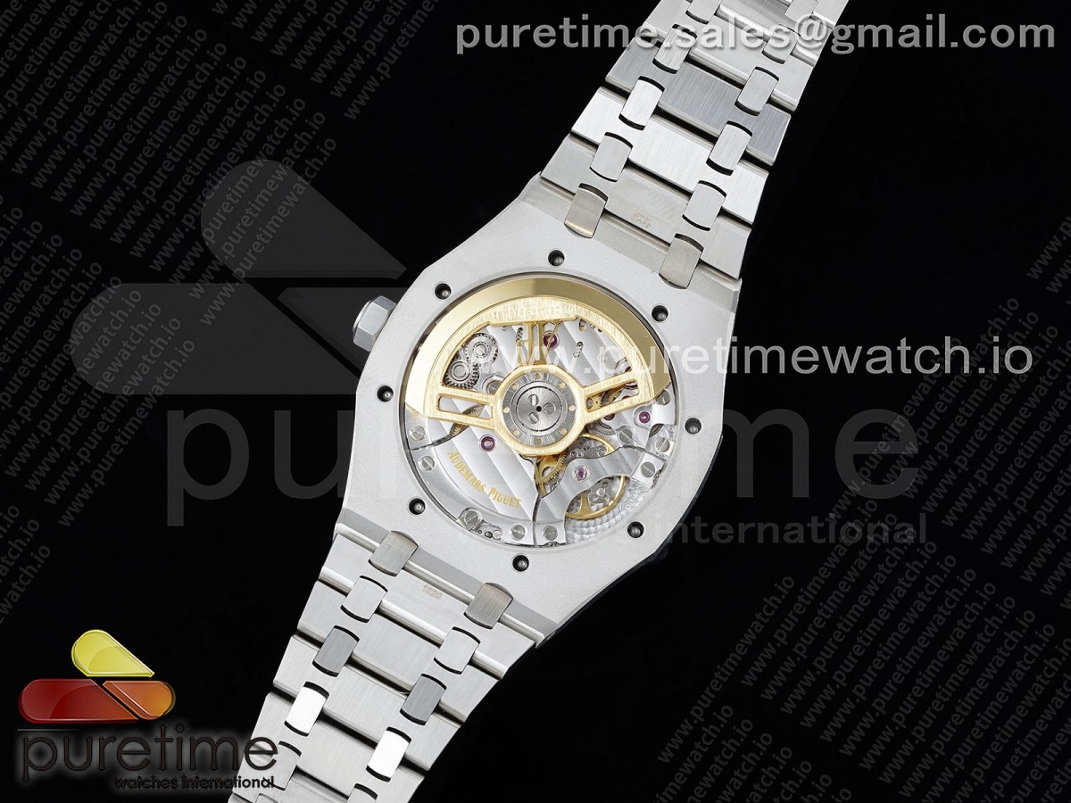 Royal Oak 41mm 15500 Esfera de textura gris de SS APSF congelado en pulsera SS SA4302 - Imagen 32