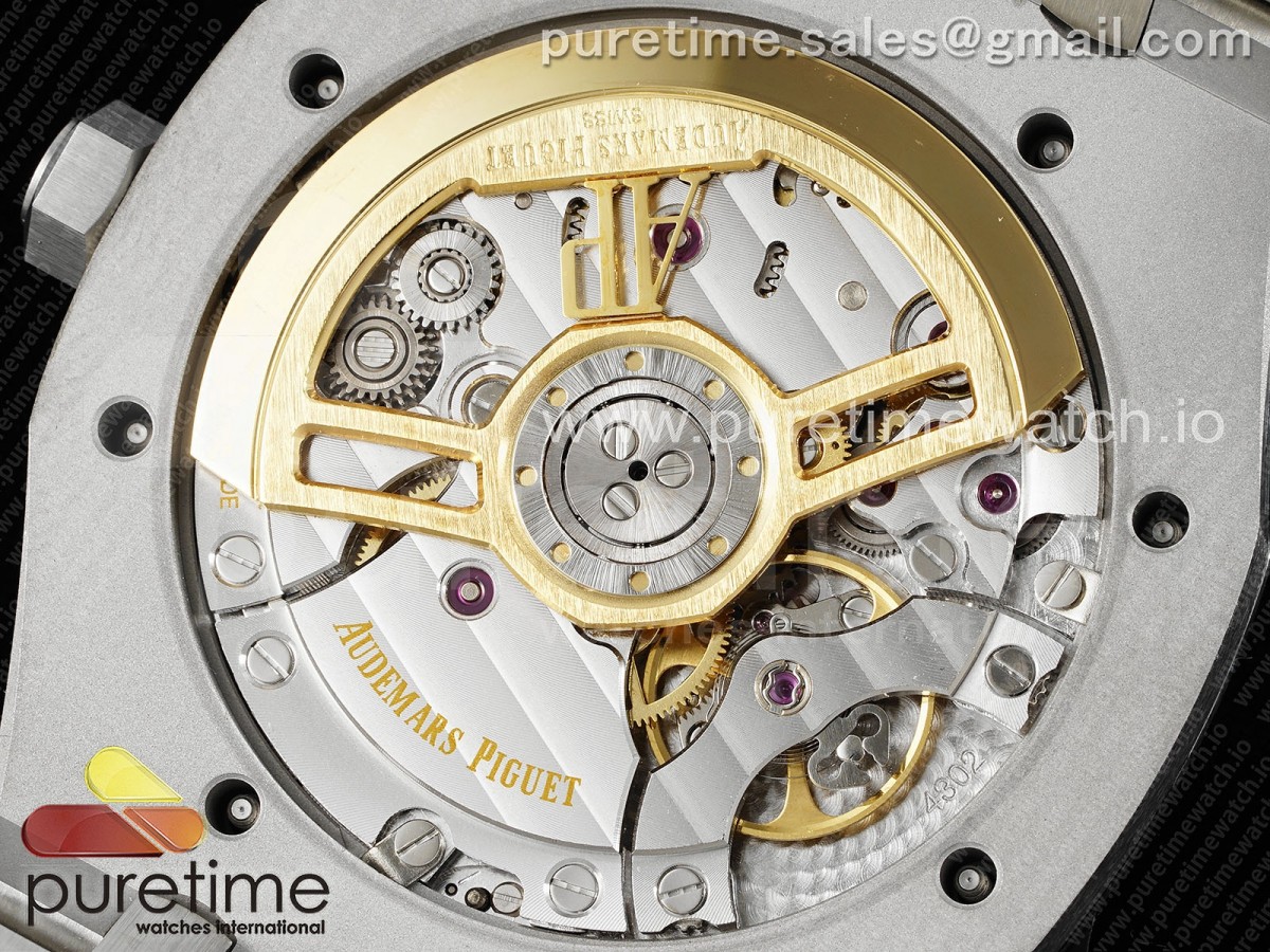 Royal Oak 41mm 15500 Esfera de textura gris de SS APSF congelado en pulsera SS SA4302 - Imagen 39