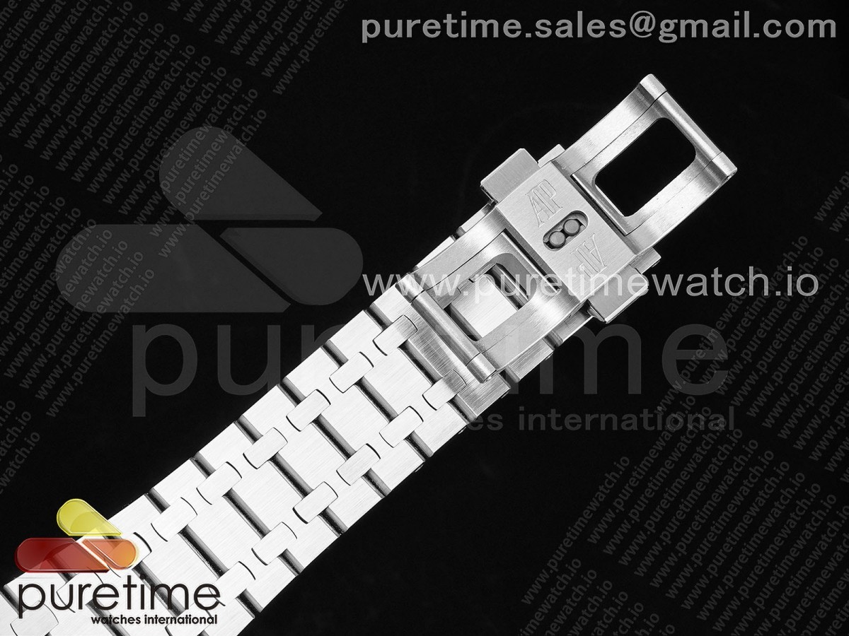 Royal Oak 41mm 15500 Gefrorene SS APSF White Textured Zifferblatt auf SS Armband SA4302 – Bild 16