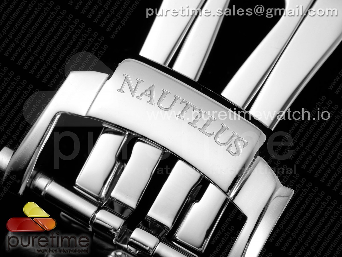 Nautilus 5712 SS PPF 1:1 Best Edition Blue Dial on Black Leather Strap A240 Super Clone V2 - Image 26