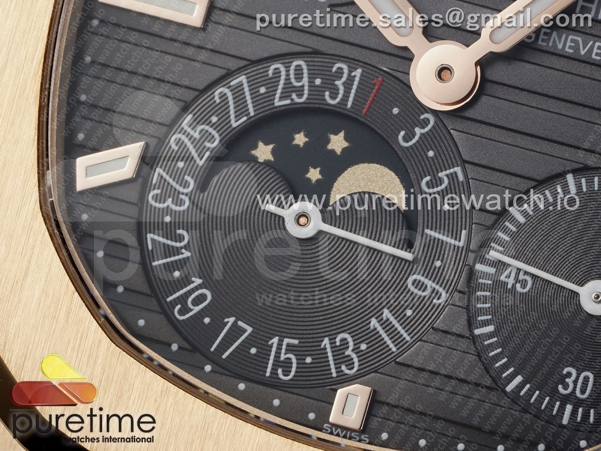 Nautilus 5712 RG PPF Cadran brun sur la ceinture en cuir brun A240 V2 – Image 26