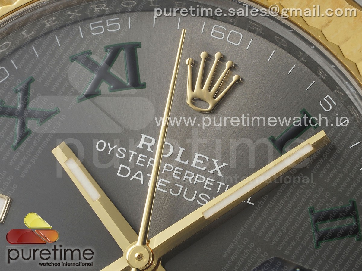DateJust 41 126333 Clean 1:1 Best Edition 904L Steel Gray Dial Green Roman Marker on SS/YG Oyster Bracelet VR3235 - Image 22