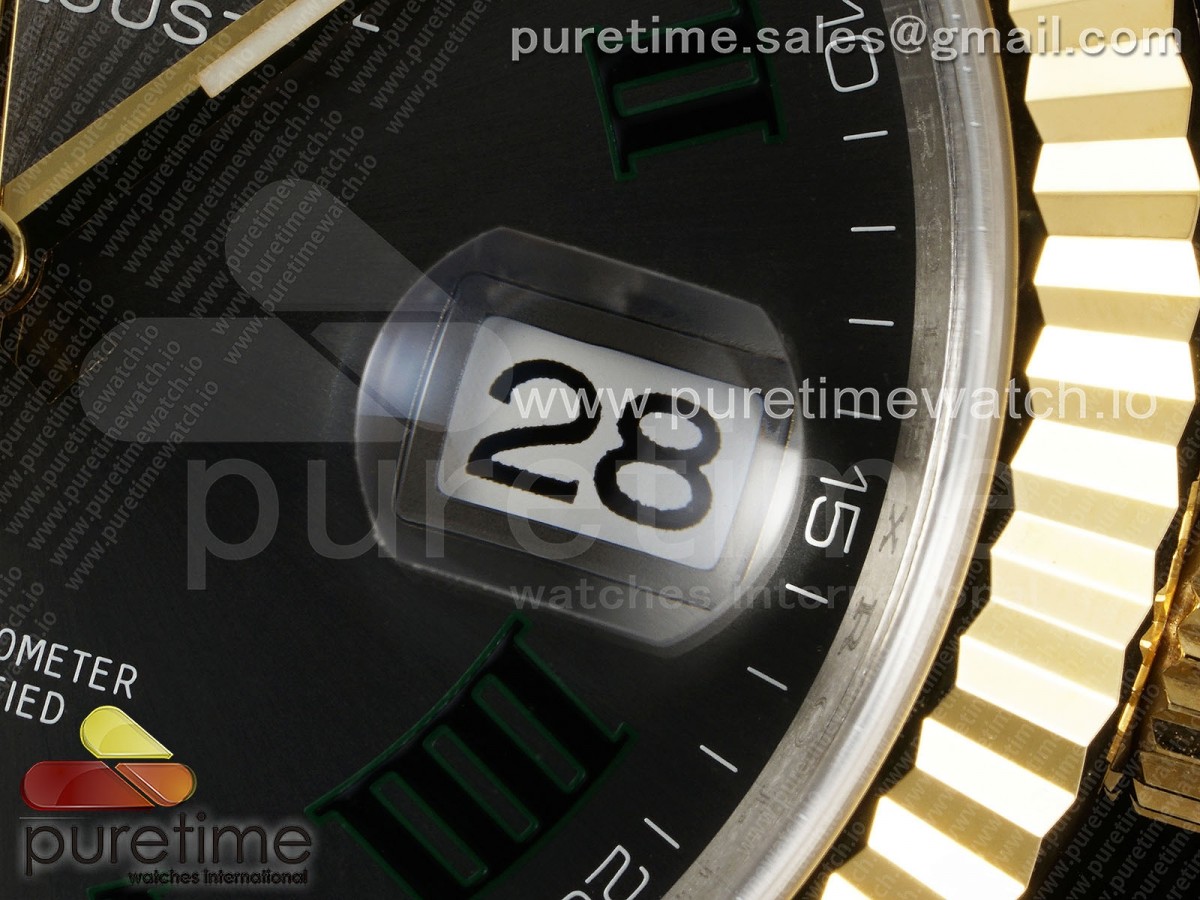 DateJust 41 126333 Clean 1:1 Best Edition 904L Steel Gray Dial Green Roman Marker on SS/YG Oyster Bracelet VR3235 - Image 21