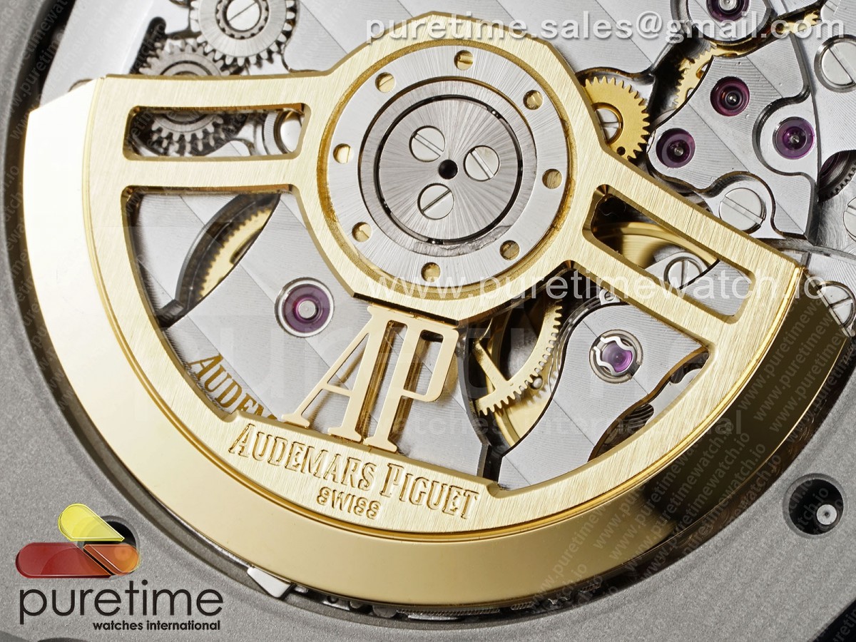 Royal Oak 41mm 15500 Frosted SS APSF 1:1 Best Edition Black Textured Dial on SS Bracelet SA4302 Super Clone V2 - Image 6