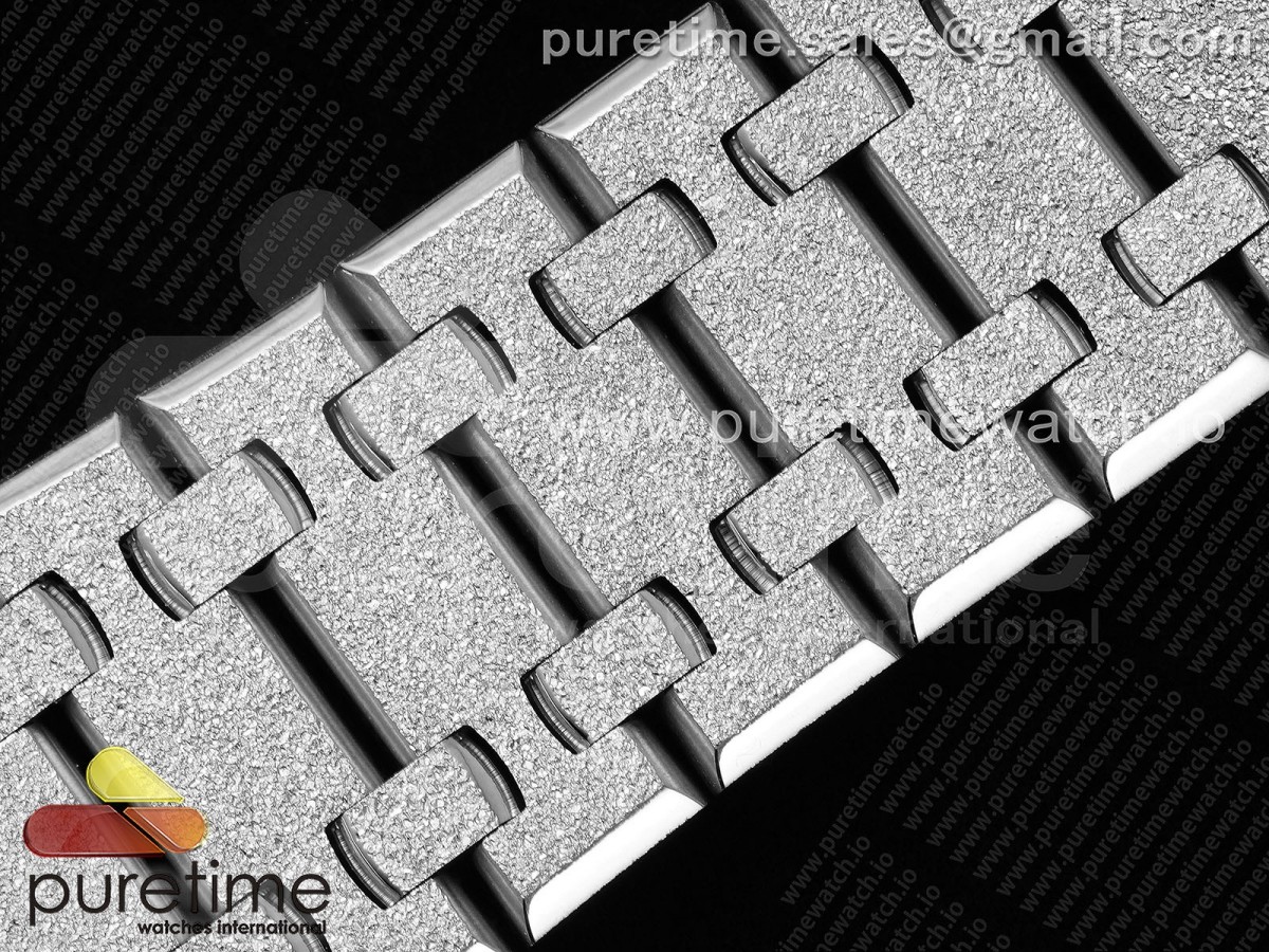 Royal Oak 41mm 15500 Frosted SS APSF 1:1 Best Edition Black Textured Dial on SS Bracelet SA4302 Super Clone V2 - Image 27