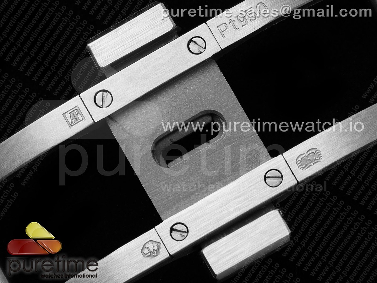 Royal Oak 41mm 15500 Frosted SS APSF 1:1 Best Edition Black Textured Dial on SS Bracelet SA4302 Super Clone V2 - Image 22