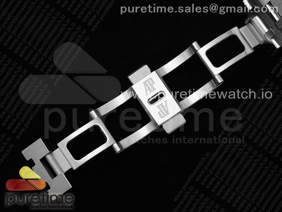 Royal Oak 41mm 15500 Frosted SS APSF 1:1 Best Edition Black Textured Dial on SS Bracelet SA4302 Super Clone V2 - Image 21
