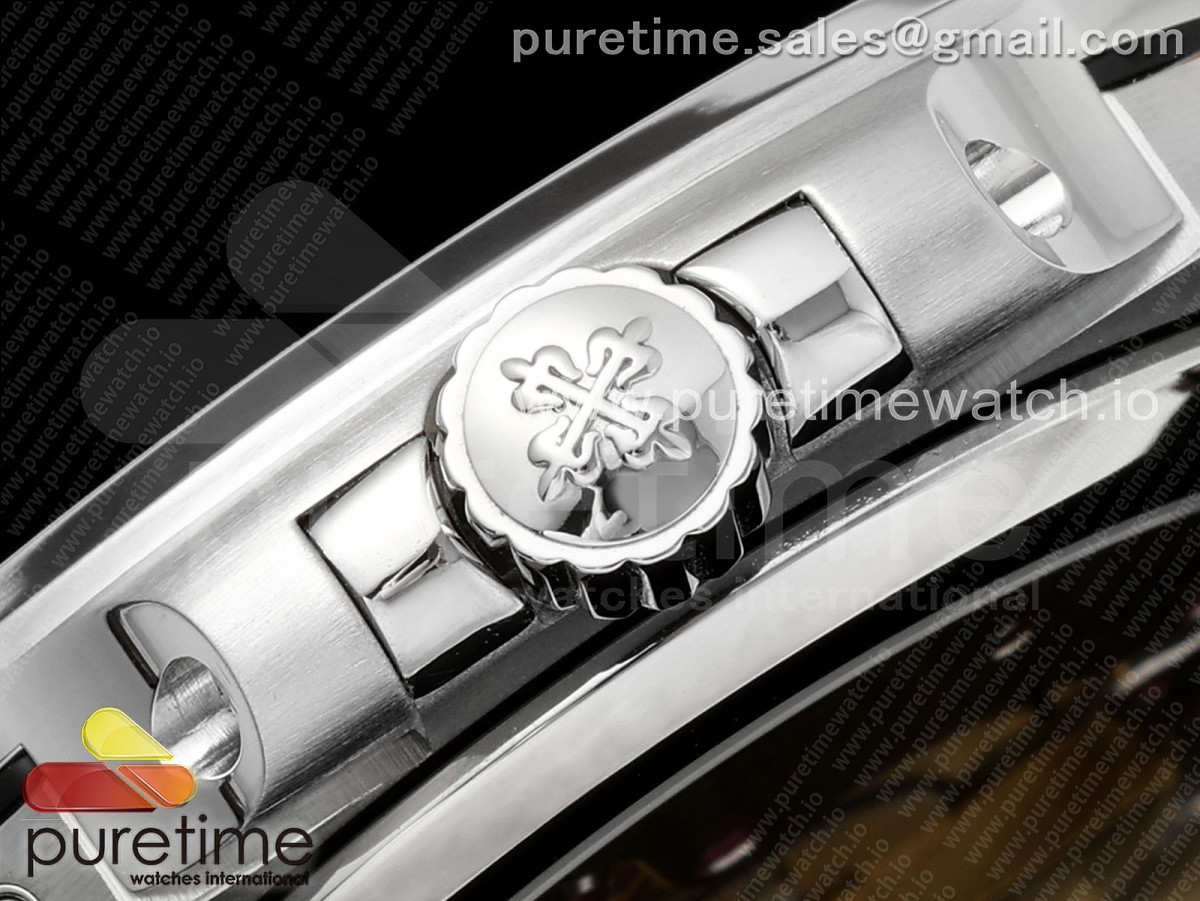 Nautilus 5712 SS PPF 1:1 Best Edition Blue Dial on Black Leather Strap A240 Super Clone V2 - Image 14