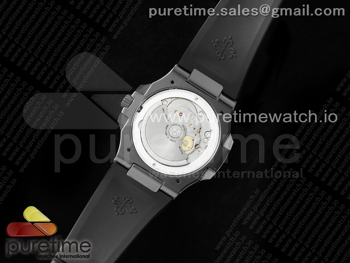AET Nautilus 5711 Black Ceramic AMGF Best Edition Blue Dial on Black Rubber Strap MIYOTA 9015 - Image 9