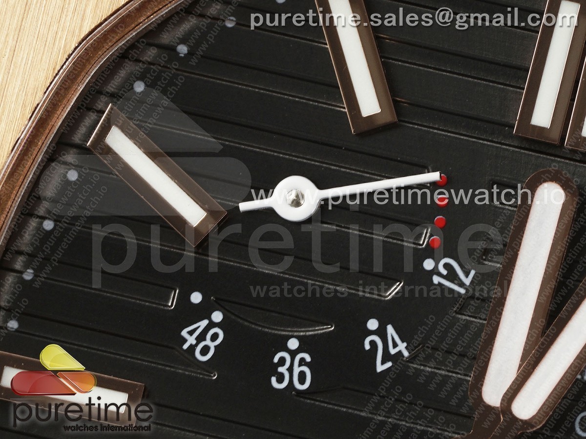 Nautilus 5712 RG YSF 1:1 Best Edition Gray Dial on Brown Leather Strap A240 - Image 4