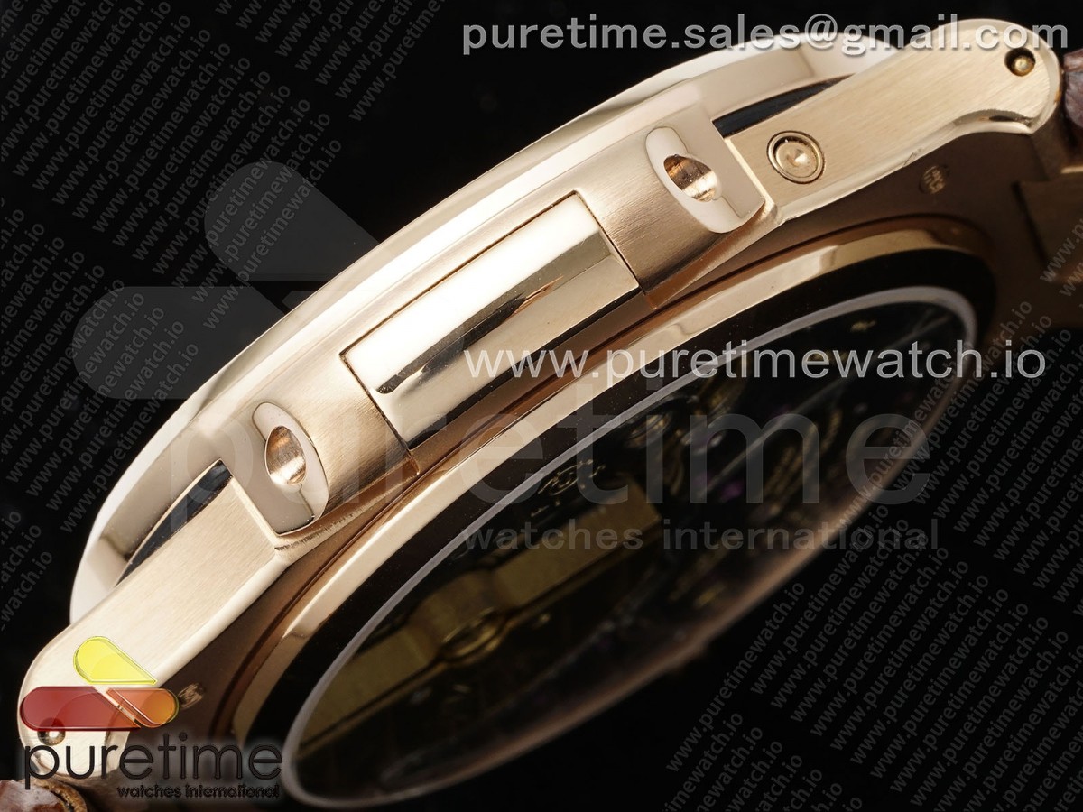 Nautilus 5712 RG YSF 1:1 Best Edition Gray Dial on Brown Leather Strap A240 - Image 13