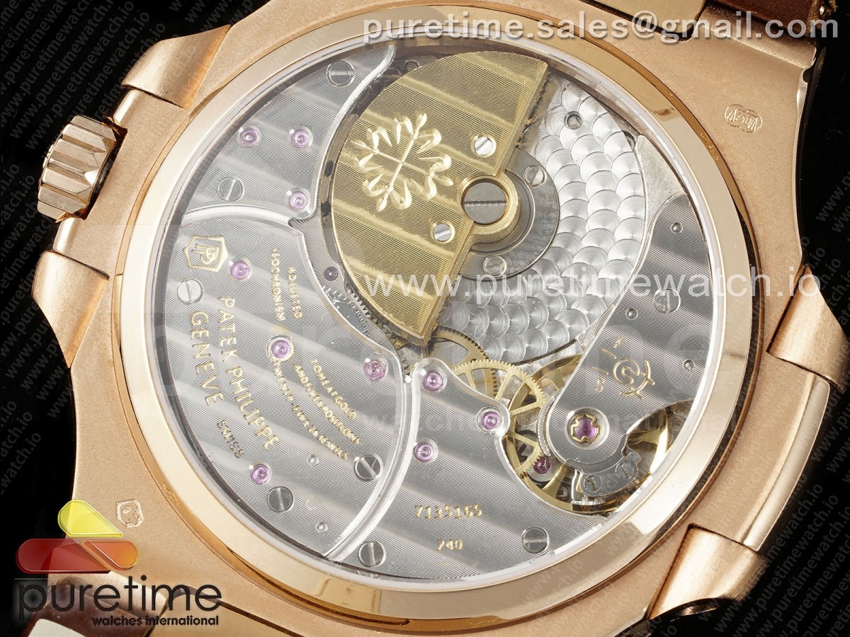 Nautilus 5712 RG YSF 1:1 Best Edition Gray Dial on Brown Leather Strap A240 - Image 11