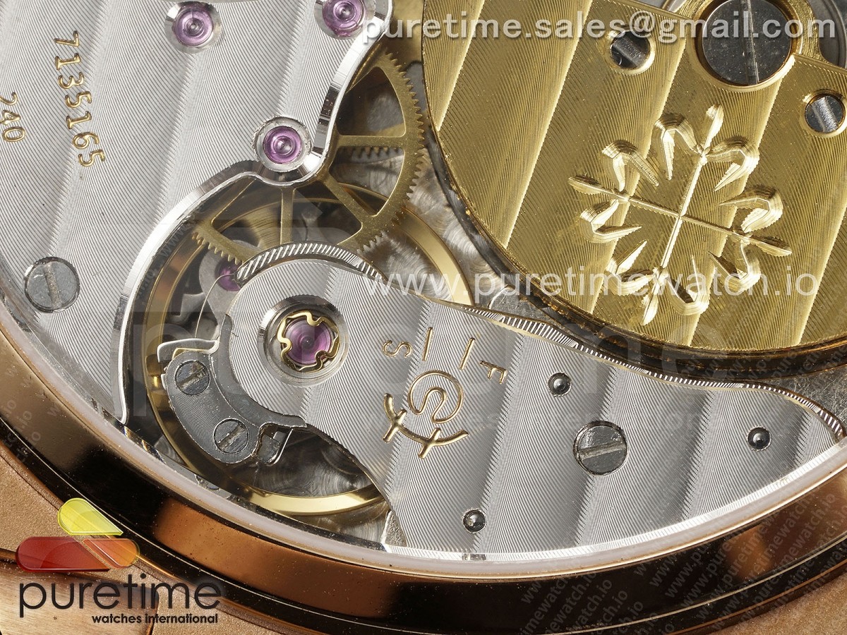 Nautilus 5712 RG YSF 1:1 Best Edition Gray Dial on Brown Leather Strap A240 - Image 8