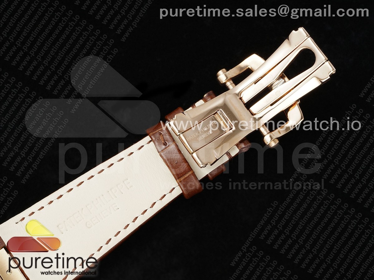 Nautilus 5712 RG YSF 1:1 Best Edition Gray Dial on Brown Leather Strap A240 - Image 25