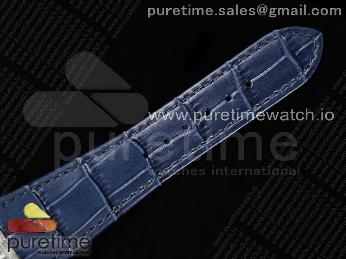 Nautilus 5712 SS YSF 1:1 Best Edition Blue Dial Diamonds Bezel on Blue Leather Strap A240 - Image 21