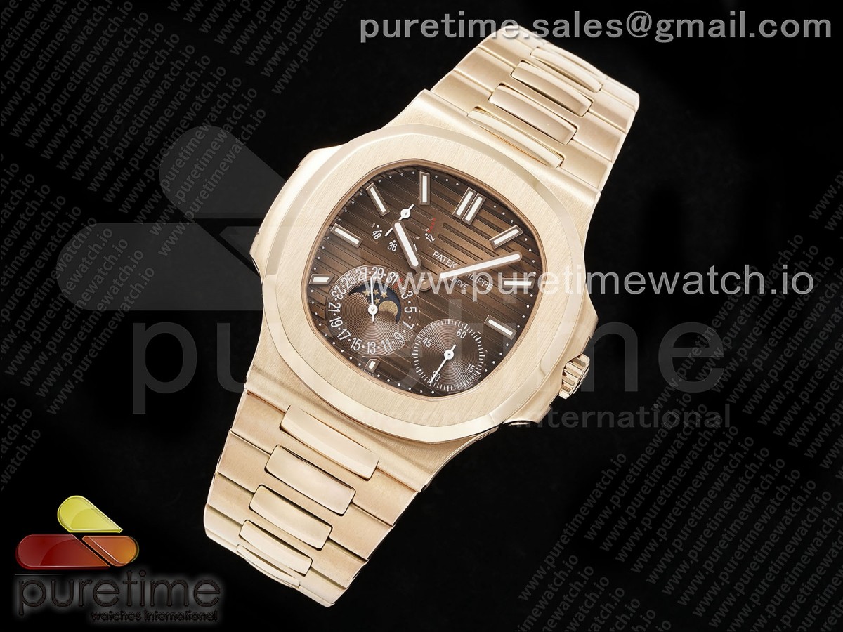 Nautilus 5712 RG YSF 1:1 Best Edition Brown Dial on RG Bracelet A240 - Image 15