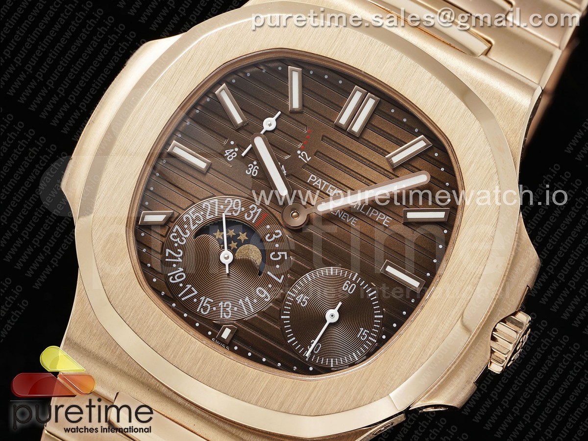 Nautilus 5712 RG YSF 1:1 Best Edition Brown Dial on RG Bracelet A240 - Image 4
