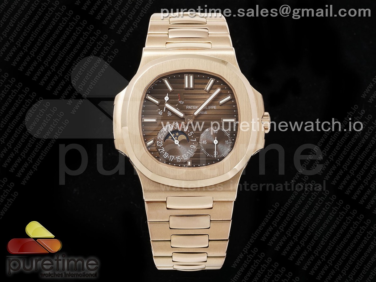 Nautilus 5712 RG YSF 1:1 Best Edition Brown Dial on RG Bracelet A240 - Image 3
