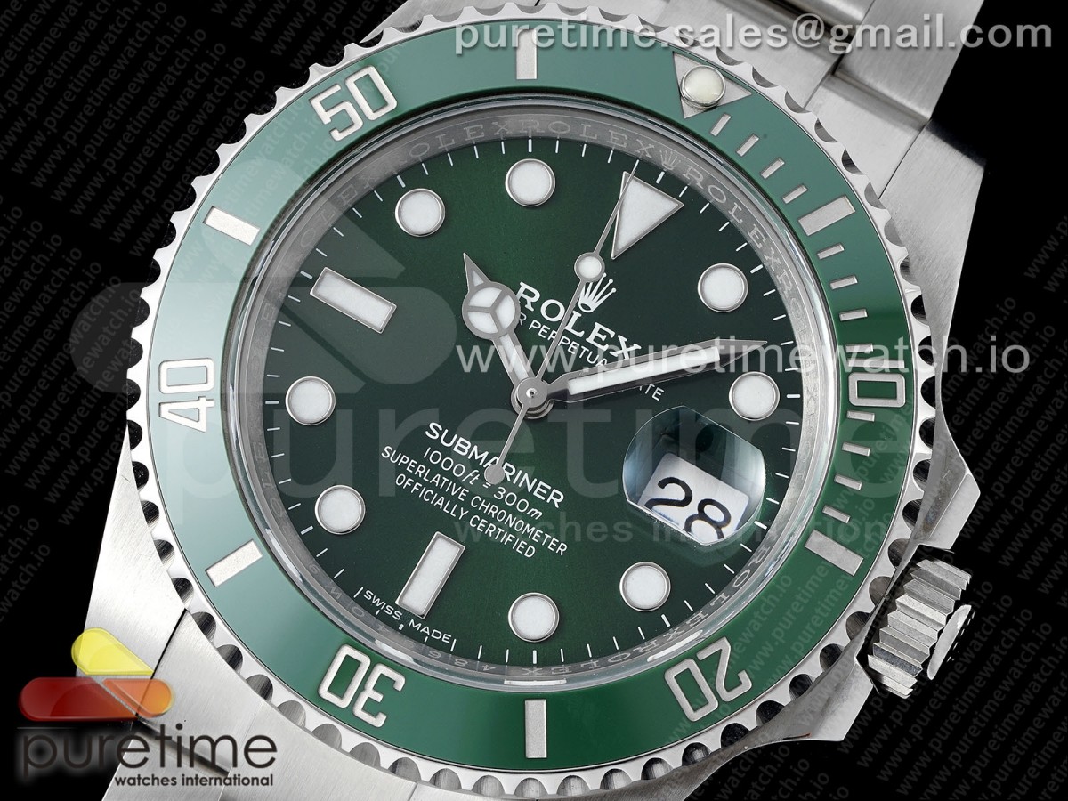 Submariner 40mm 116610 LV Green Ceramic 904L Steel AR+F VR3135 - Image 8