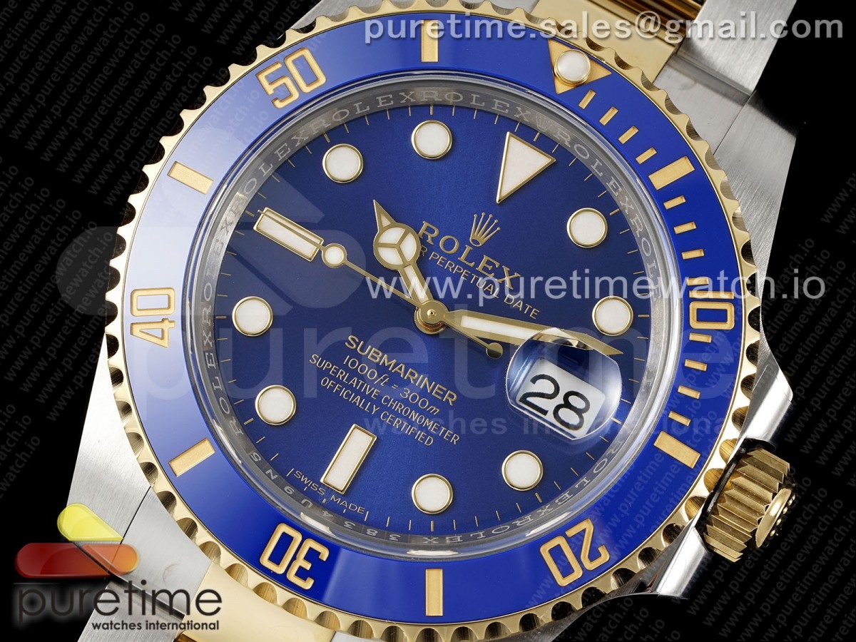 Submariner 116613 LB Azul de cerámica AR+F 904L SS Caja y pulsera VR3135 - Imagen 9