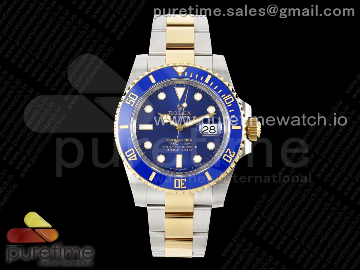 Submariner 116613 LB Azul de cerámica AR+F 904L SS Caja y pulsera VR3135 - Imagen 3