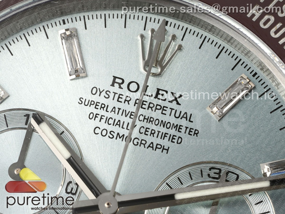 Daytona 116506 Brown Ceramic KING 1:1 Best Edition Ice Blue Crystal Dial on SS Bracelet SH4130 - Image 7